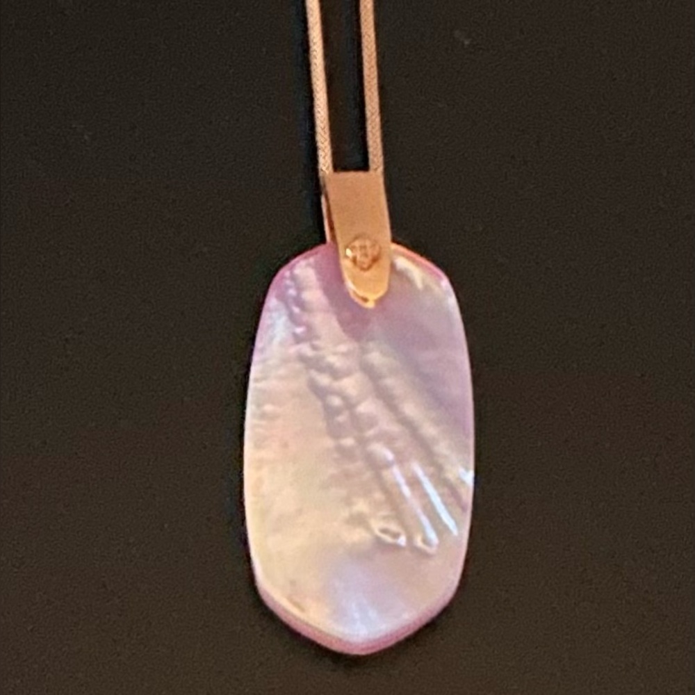Kendra Scott Iridescent Pink Pendant Necklace